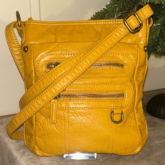 Ampére Mustard Yellow Crossbody Bag - Picture 2 of 13